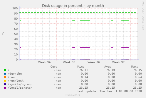 Disk usage in percent