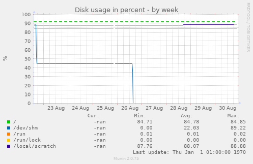 Disk usage in percent