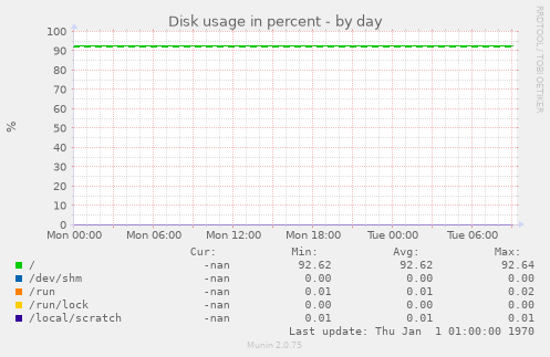 Disk usage in percent