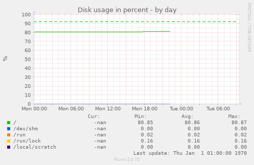 Disk usage in percent