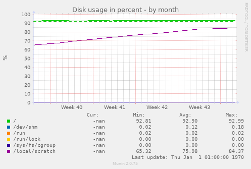 Disk usage in percent