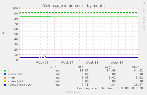 Disk usage in percent