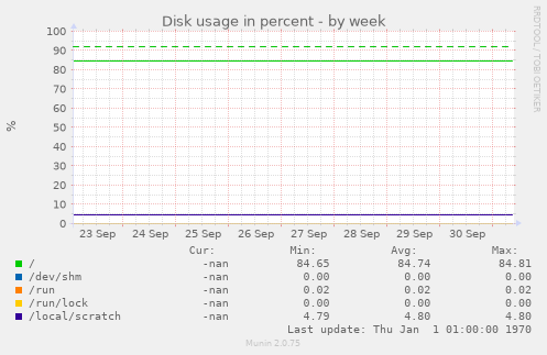 Disk usage in percent