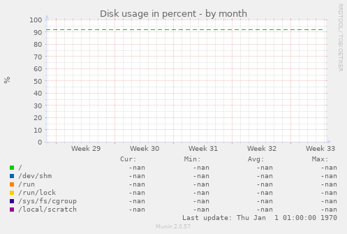 Disk usage in percent