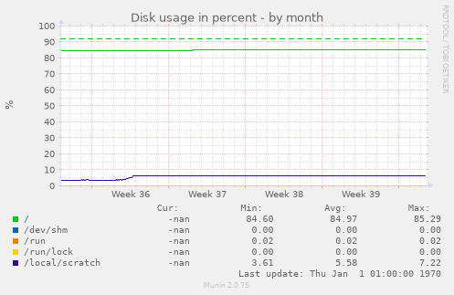 Disk usage in percent