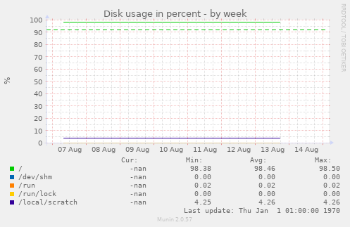 Disk usage in percent