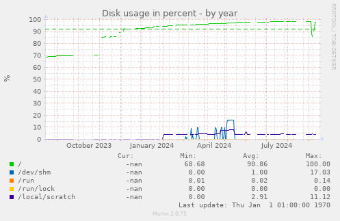 Disk usage in percent