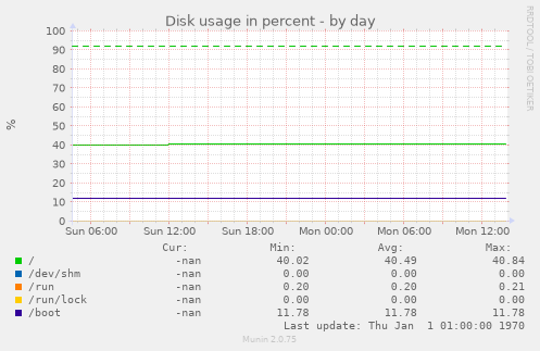 Disk usage in percent