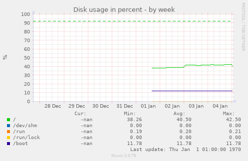 Disk usage in percent