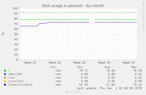 Disk usage in percent