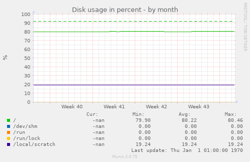 Disk usage in percent