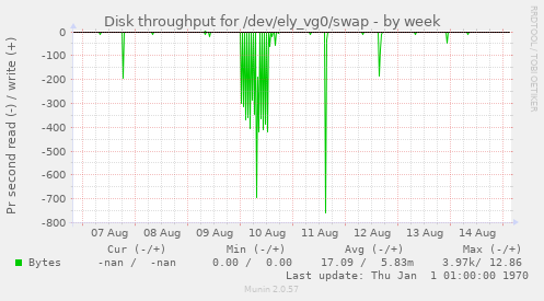 Disk throughput for /dev/ely_vg0/swap