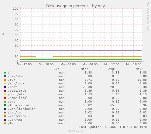 Disk usage in percent