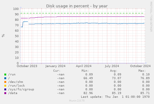 Disk usage in percent