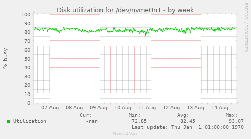 Disk utilization for /dev/nvme0n1